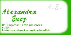 alexandra encz business card